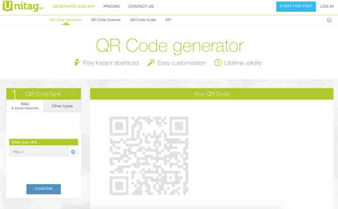 unitag یک ابزار رایگان طراحی QR Code